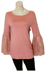 Pink Cable & Gague Blouse