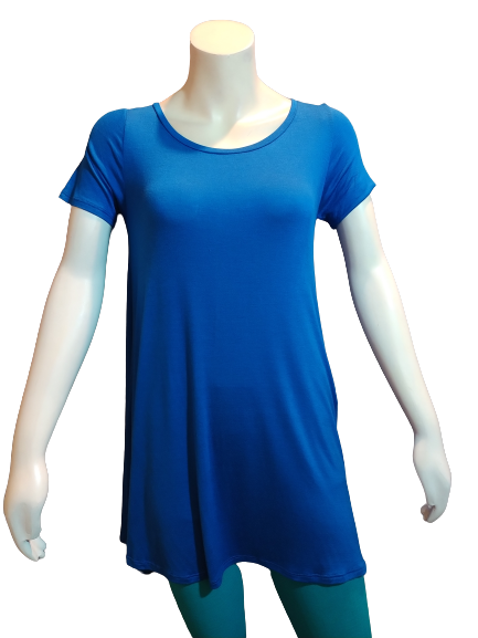 Love In Blue Long Cotton T-Shirt