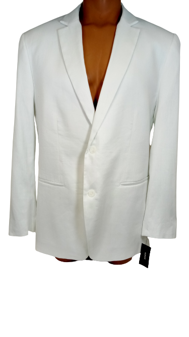 Alfani Men Bright White Linen Stretch Jacket XL