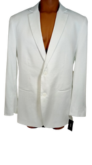 Alfani Men Bright White Linen Stretch Jacket XL