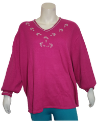 Pink Beaded Sweater
