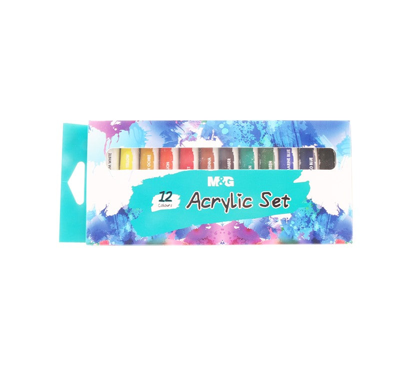 M&G Acrylic Paint Set 12ml 12 colors (1 per pack)