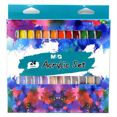 M&G 12ML Acrylic Paint Set of 24 colors (1 per pack)