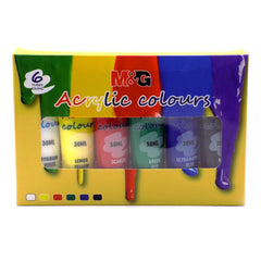 M&G 30ML Acrylic Paint Set of 6 colors (1 per pack)