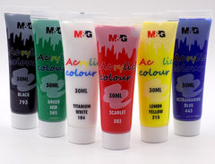 M&G 30ML Acrylic Paint Set of 6 colors (1 per pack)