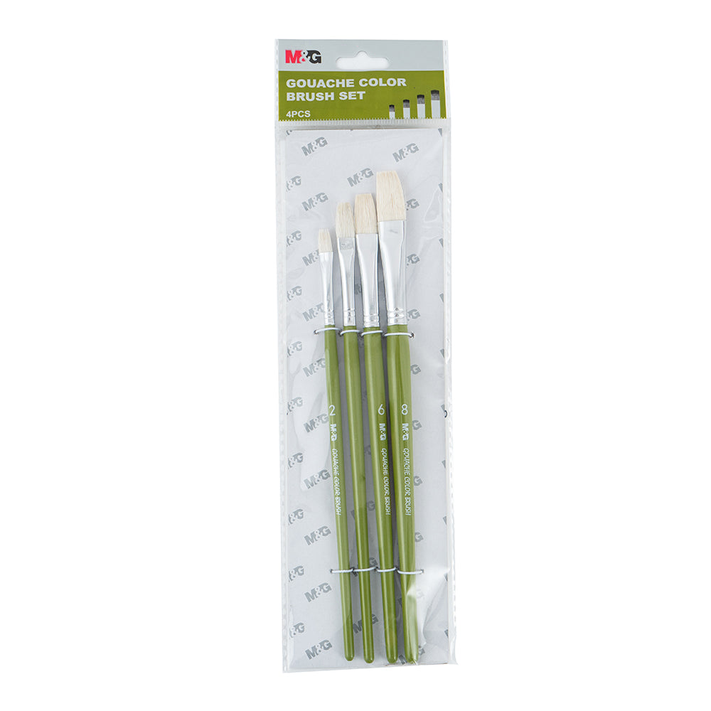 M&G Guoache Paint Brush Set 4pcs (1 per pack)